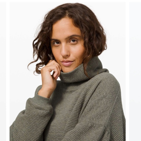 Lululemon Peaceful Moments Pullover Heathered Grey Sage - Picture 4 of 14